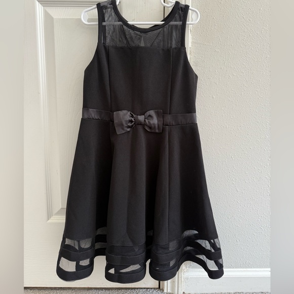 Calvin Klein Black Formal Kids Dress with Bow - Picture 1 of 3